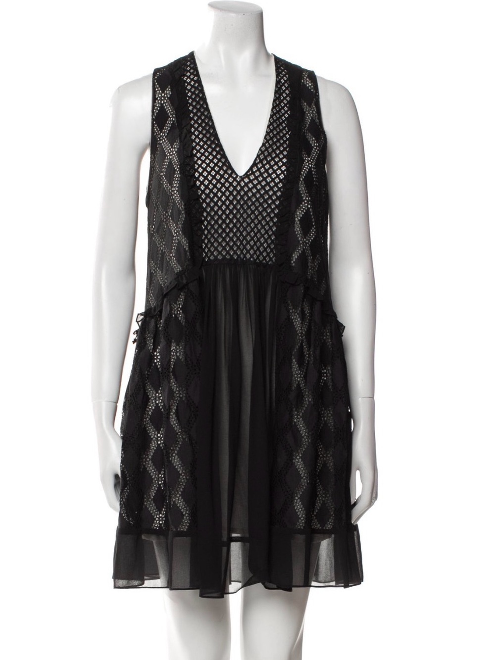 Sandro Women’s Black Lace Mini-Dress
